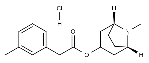 [(1S,5R)-8-methyl-8-azabicyclo[3.2.1]oct-3-yl] 2-(3-methylphenyl)aceta te hydrochloride Structure