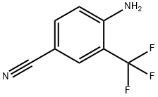4-アミノ-3-(トリフルオロメチル)ベンゾニトリル 化学構造式