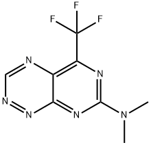 N,N-Dimethyl-5-trifluoromethylpyrimido[5,4-e]-1,2,4-triazin-7-amine 结构式