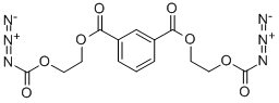 1,3-ベンゼンジカルボン酸ビス[2-[(アジドカルボニル)オキシ]エチル] 化学構造式