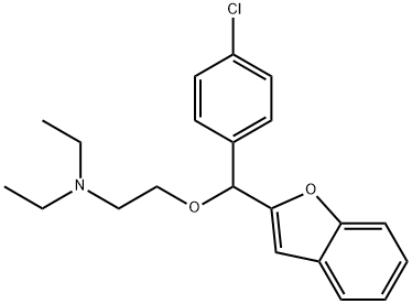 2-[benzofuran-2-yl-(4-chlorophenyl)methoxy]-N,N-diethyl-ethanamine Struktur