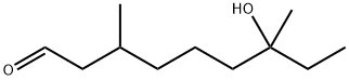 7-hydroxy-3,7-dimethylnonan-1-al Struktur