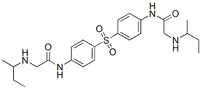 N,N'-[Sulfonylbis(4,1-phenylene)]bis[2-(sec-butylamino)acetamide] Struktur