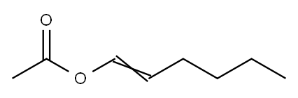 酢酸1-ヘキセニル 化学構造式