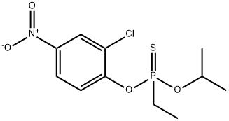 Ethylthiophosphonic acid O-isopropyl O-(2-chloro-4-nitrophenyl) ester, 328-04-1, 结构式