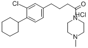 1-(4-(3-Chloro-4-cyclohexylphenyl)-1-oxobutyl)-4-methylpiperazine hydr ochloride Struktur