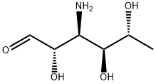 3-アミノ-3,6-ジデオキシ-D-マンノース 化学構造式