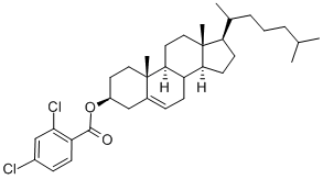 [(3S,8S,10R,13R,14S,17R)-10,13-dimethyl-17-[(2R)-6-methylheptan-2-yl]-2,3,4,7,8,9,11,12,14,15,16,17-dodecahydro-1H-cyclopenta[a]phenanthren-3-yl] 2,4-dichlorobenzoate Struktur