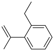 エチル(1-メチルエテニル)ベンゼン 化学構造式