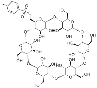 モノ-6-O-(p-トルエンスルホニル)-α-シクロデキストリン 化学構造式