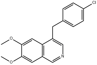 6,7-dimethoxy-4-(4-chlorobenzyl)isoquinoline 结构式