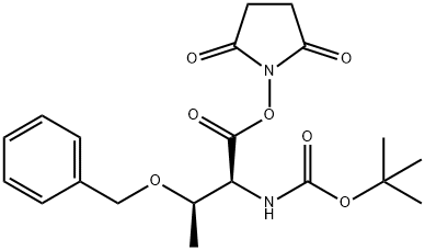 [(1R,2S)-1-[[(2,5-ジオキソ-1-ピロリジニル)オキシ]カルボニル]-2-(ベンジルオキシ)プロピル]カルバミド酸tert-ブチル 化学構造式