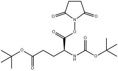 叔丁氧羰基-(O叔丁基)谷氨酰-琥珀酰亚胺 结构式