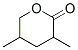 3,5-ジメチルテトラヒドロ-2H-ピラン-2-オン 化学構造式