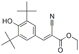 3,5-ジ-tert-ブチル-α-シアノ-4-ヒドロキシベンゼンアクリル酸エチル 化学構造式