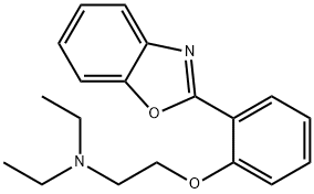 2-[o-[2-(ジエチルアミノ)エトキシ]フェニル]ベンゾオキサゾール 化学構造式