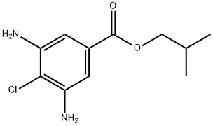 4-氯-3,5-二氨基苯甲酸异丁酯, 32961-44-7, 结构式