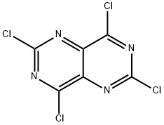 2,4,6,8-テトラクロロピリミド[5,4-d]ピリミジン 化学構造式