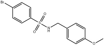 N-(4-甲氧基苄基)-4-溴苯磺酰胺 结构式