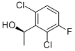 (R)-2,6-ジクロロ-3-フルオロ-α-メチルベンジルアルコール 化学構造式