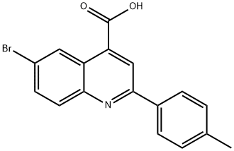 6-ブロモ-2-(4-メチルフェニル)キノリン-4-カルボン酸 化学構造式
