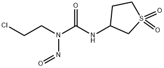3-[3-(2-クロロエチル)-3-ニトロソウレイド]テトラヒドロチオフェン1,1-ジオキシド 化学構造式