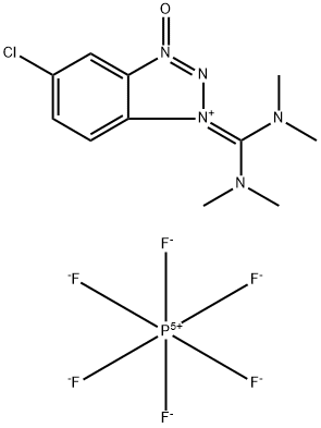 5-Chloro-1-[bis(dimethylamino)methylene]-1H-benzotriazolium 3-oxide hexafluorophosphate Struktur