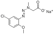 sodium [3-(5-chloro-2-methoxyphenyl)-1-methyl-2-triazeno]acetate  Structure