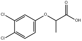 2-(3,4-ジクロロフェノキシ)プロピオン酸 化学構造式