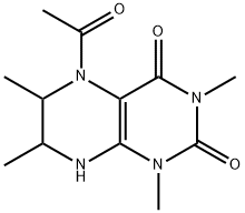 2,4(1H,3H)-Pteridinedione,  3-acetyl-5,6,7,8-tetrahydro-1,3,6,7-tetramethyl-  (9CI) Structure