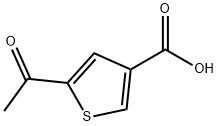 5-アセチルチオフェン-3-カルボン酸 化学構造式