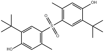 2,2'-Di-tert-butyl-5,5'-dimethyl[4,4'-sulfonylbisphenol] Struktur