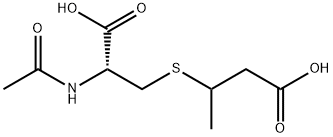 N-乙酰-S-(3-羧基-2-丙基)-L-2-氨基-3-巯基丙酸, 33164-65-7, 结构式