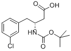 BOC-(R)-3-氨基-4-(3-氯苯基)-丁酸 结构式