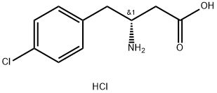 (R)-3-氨基-4-(4-氯苯基)-丁酸盐酸盐 结构式