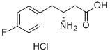 (R)-3-氨基-4-(4-氟苯基)-丁酸盐酸盐 结构式