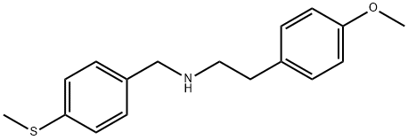 2-(4-甲氧基苯基)-N-(4-(甲硫基)苄基)乙-1-胺, 331970-71-9, 结构式