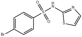 4-ブロモ-N-(1,3-チアゾール-2-イル)ベンゼン-1-スルホンアミド 化学構造式