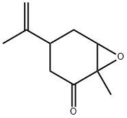 1-methyl-4-(1-methylvinyl)-7-oxabicyclo[4.1.0]heptan-2-one Struktur
