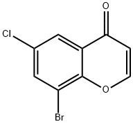 4H-1-Benzopyran-4-one, 8-broMo-6-chloro- Structure