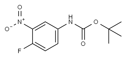 TERT-BUTYL 4-FLUORO-3-NITROPHENYLCARBAMATE, 332370-72-6, 结构式
