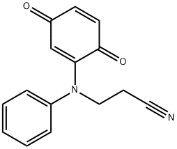 3-[(3,6-Dioxo-1,4-cyclohexadien-1-yl)(phenyl)-amino]propanenitrile Struktur