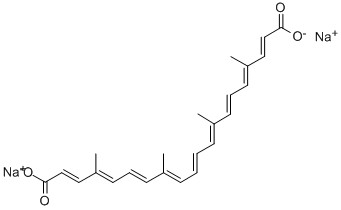 disodium 6,6'-diapo-psi,psi-carotenedioate Structure
