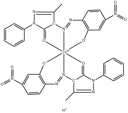Hydrogenbis[2,4-dihydro-4-[(2-hydroxy-4-nitrophenyl)azo]-5-methyl-2-phenyl-3H-pyrazol-3-onato(2-)]chromat(1-)