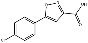 5-(4-クロロフェニル)イソオキサゾール-3-カルボン酸 化学構造式