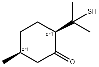 rel-2α*-(1-メルカプト-1-メチルエチル)-5α*-メチルシクロヘキサノン 化学構造式