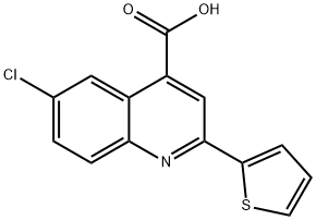 6-氯-2-噻吩-2-基-喹啉-4-羧酸, 33289-51-9, 结构式