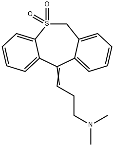 11-[3-(ジメチルアミノ)プロピリデン]-6,11-ジヒドロジベンゾ[b,e]チエピン5,5-ジオキシド 化学構造式