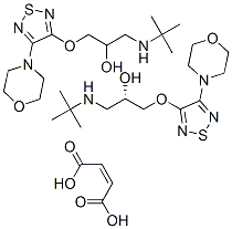 (S)-bis[3-[3-(tert-butylamino)-2-hydroxypropoxy]-4-morpholino-1,2,5-thiadiazole] maleate Structure