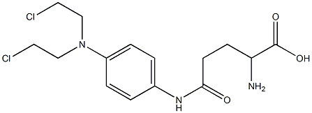2-amino-4-[[4-[bis(2-chloroethyl)amino]phenyl]carbamoyl]butanoic acid 结构式